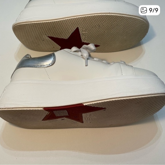 Ash White and Silver Platform Sneakers Size 9 (39) SB-1 - Picture 9 of 9
